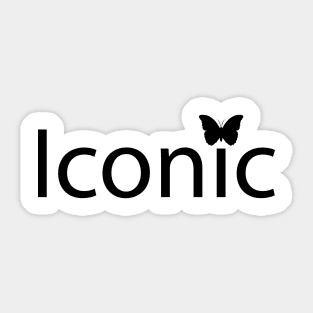 Iconic typography design Sticker